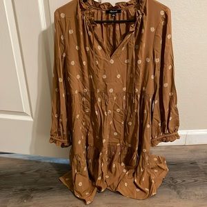 Madewell tiered mini dress in bloom dot.